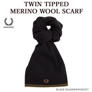 【タグ付き新品・未使用】FRED PERRYマフラーと靴下セット FRED PERRY（フレッドペリー） マフラー C8145 LAMBSWOOL CABLE SCARF