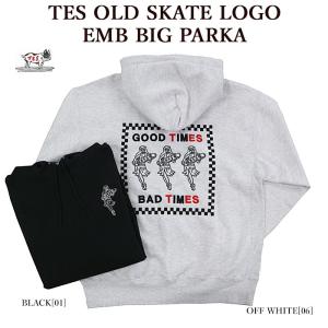 【処分SALE】The Endless Summer エンドレスサマー 23374301 TES OLD SKATE LOGO EMB BIG PARKA プルオーバー フラガール 刺しゅう 裏起毛 メンズ レディース