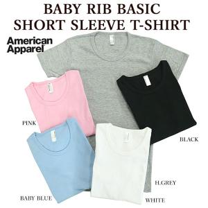 American Apparel アメリカンアパレル BASIC BABY RIB BASIC SH...