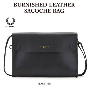 FRED PERRY フレッドペリー L4330 BURNISHED LEATHER SACOCHE BAG サコッシュ レザーバッグ ショルダーバッグ メンズ レディース｜bumpstyle