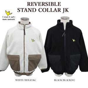 MARK GONZALES マークゴンザレス WHAT IT ISNT 2h5-62905 REVERSIBLE STAND COLLAR JK ブルゾン ボアジャケット リバーシブル メンズ レディース｜bumpstyle