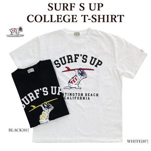 半袖Tシャツ The Endless Summer エンドレスサマー 24574316 SURF S UP COLLEGE T-SHIRT BUHI サーフィン メンズ レディース｜b.m.p