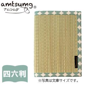 メール便OK】 amtsumg アムツムグ い草のブックカバー A5判 (ワイド