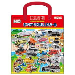 【SALE 在庫処分】【2個までメール便OK】 トミカ おでかけHELLOシール 貼ってはがせるシール台紙 パトカー 消防車 バス ヘリコプター カミオジャパン 304059