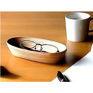 ブナコ製コスメティックトレイ・L ｃ623/723（2色）お洒落なオーバル型フォルム お化粧道具や小...