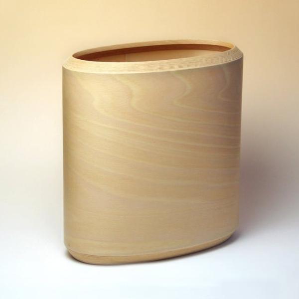 BUNACO/ブナコ ダストボックス/お部屋に可愛らしく収まるオーバルタイプ（ナチュラル）