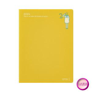 メール便対応可 ミドリ midori 2024 ポケットダイアリー手帳 A6月間 オジサン柄 22253006