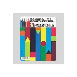 サクラクレパス メール便対応可 クーピーペンシル12色 缶入り FY12
