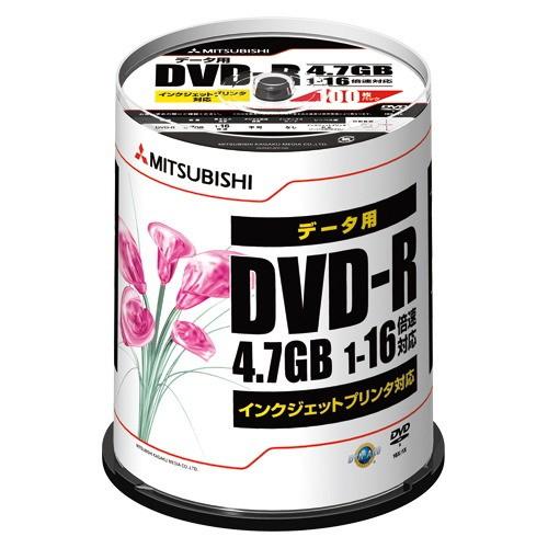 メール便対応不可 三菱化学メディア DVD-R 1-16倍速対応 100枚入り DHR47JPP10...