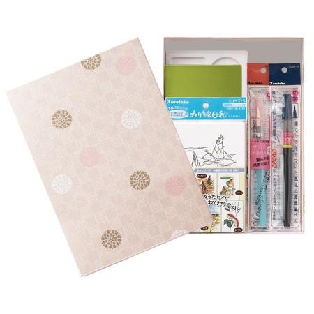 メール便対応不可 呉竹 顔彩耽美絵てがみセット/桃色