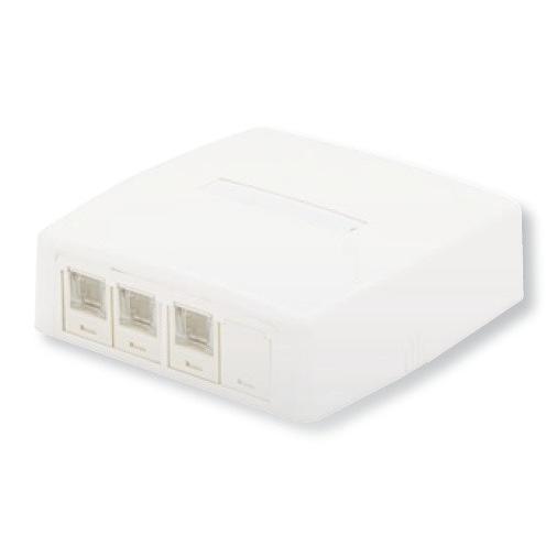 PANDUIT CAT6 3個口 スプリングシャッター付ローゼットキット JOQ3BH600