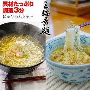 在宅応援 ご馳走にゅうめん 池利 三輪そうめん 冷凍食品 2種4食セット 彩り和風、野菜かき揚げ各2食 にゅう麺 簡単調理のプロの味！(fy4)