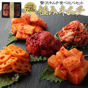 ギフト 贅沢キムチ食べ比べセット 5種類の野菜キムチ 李朝園＆ふみこ農園 共同開発！梅キムチ 山芋 レンコン カクテキ 白菜キムチ