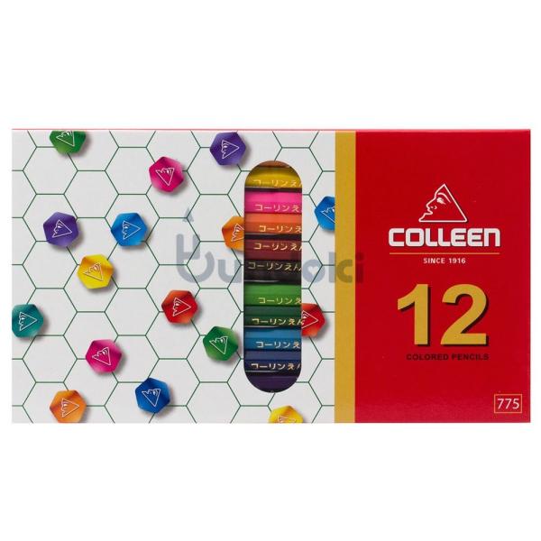 コーリン色鉛筆 colleen 775六角 12色紙箱入り色鉛筆
