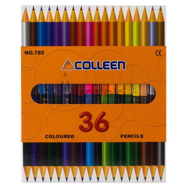 コーリン色鉛筆 colleen 785丸 18本36色紙箱入り色鉛筆
