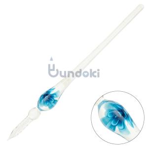 紀寺商事 ガラスペン (ブルーフラワー)