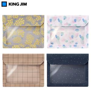 【数量限定！全5色・A6】キングジム／FLATTY　WORKS　A6サイズ　縫製タイプ（5460-L10） バッグインバッグ 小物をまとめて収納　フラッティ　KING JIM｜bungle