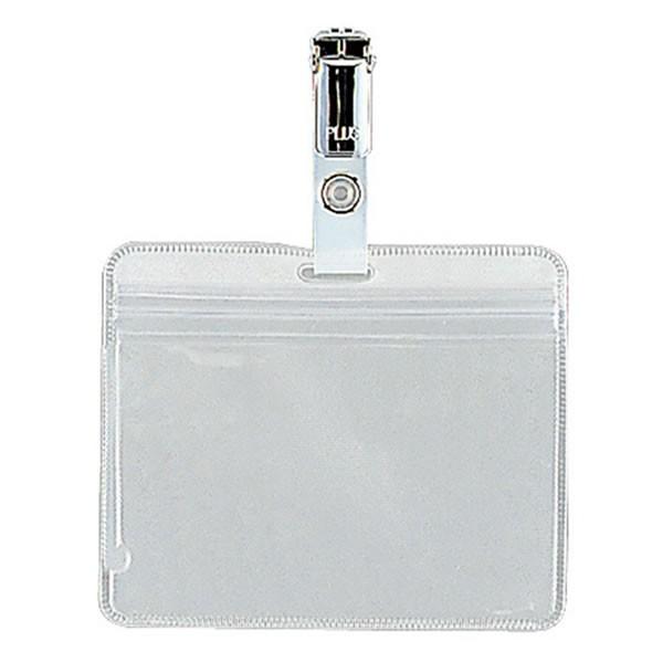 【横型】プラス／ネームタッグ・磁気カード用（CT-501PB・84-790）　チャック式　※名刺サイ...