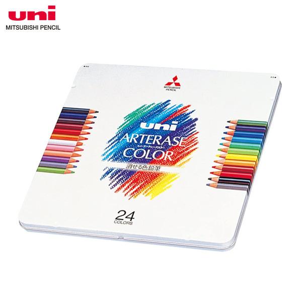 ★【24色セット】三菱鉛筆／ユニ アーテレーズカラー（消せる色鉛筆）丸軸 (UAC24C) 紙を傷め...