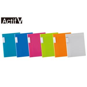 【B5・全6色】セキセイ／アクティフＶ ２ポケットフォルダー(ACT-5802) ファイル A4サイズの用紙も、折りたたまず見開きで収納できる！  sedia
