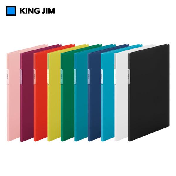 ★【全10カラー/A4縦型サイズ】キングジム フェイバリッツクリア−ファイル（透明）２０ポケット(F...