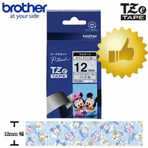 ★brother・ブラザー ラベルライター用キャラクターテープ （ブルーテープ/黒文字）　TZe-D...