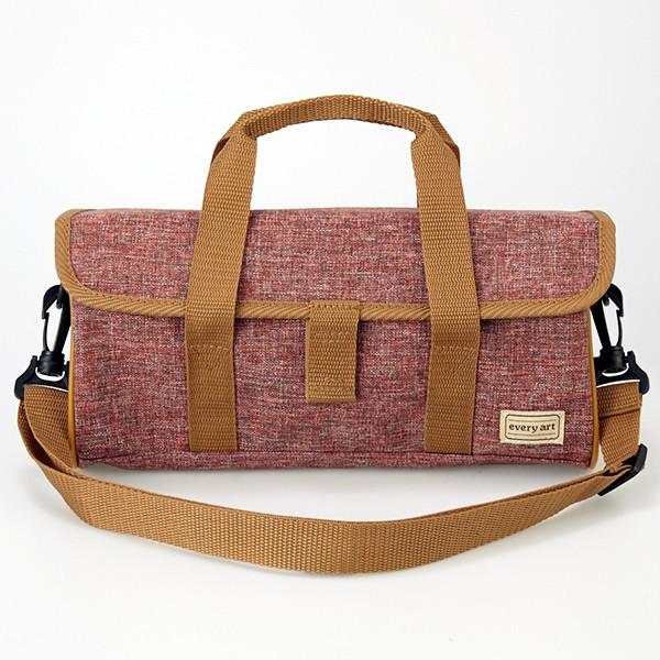 送料無料！ぺんてる 絵の具セット 杢調スケッチセット 赤（ZST30-BN）帆布生地のスケッチセット...