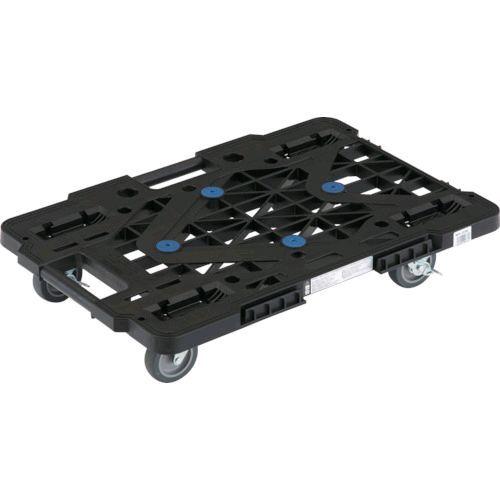 トラスコ中山 TRUSCO MPK-600JS-BK 樹脂製平台車 ルートバンメッシュタイプ ６１５...