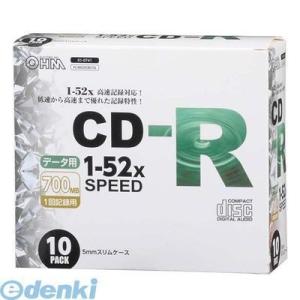 オーム電機 PC-M52XCRD10L CD-Rデータ用 52倍速 10P スリムケース入り PCM...