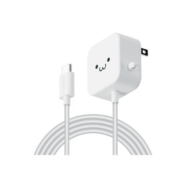 エレコム ELECOM MPA-ACC21WF スマホ充電器 AC充電器 タイプC USB−C ケー...
