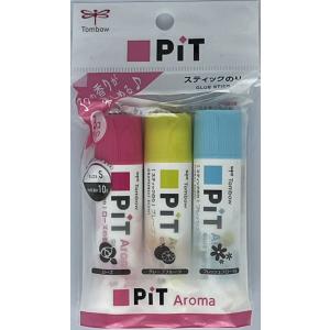 スティックのり トンボ鉛筆 Tombow ピット Pit Aroma アロマ 3本セット ローズ・グレープフルーツ・フレッシュフローラル HCB-312X 工作・接着剤・写真整理