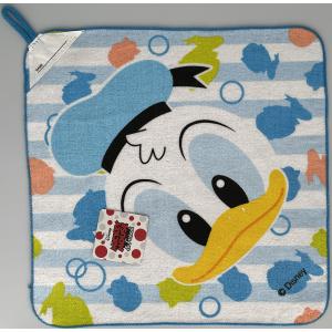ループ付きハンドタオル ドナルド 水色 名前記入...の商品画像