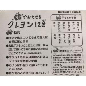 サクラクレパス 水でおとせるクレヨン12色 W...の詳細画像1