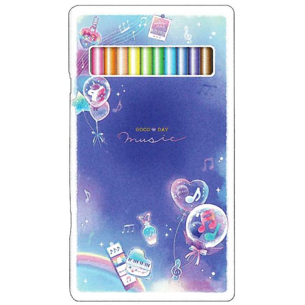 クラックス 缶ケース入り12色色鉛筆 GOOD DAY MUSIC 2022年 入学アイテム 名入れ...