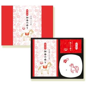 かゆらぎ 日本香堂 2026干支香皿＆お香セット(午) 沈香 数量限定