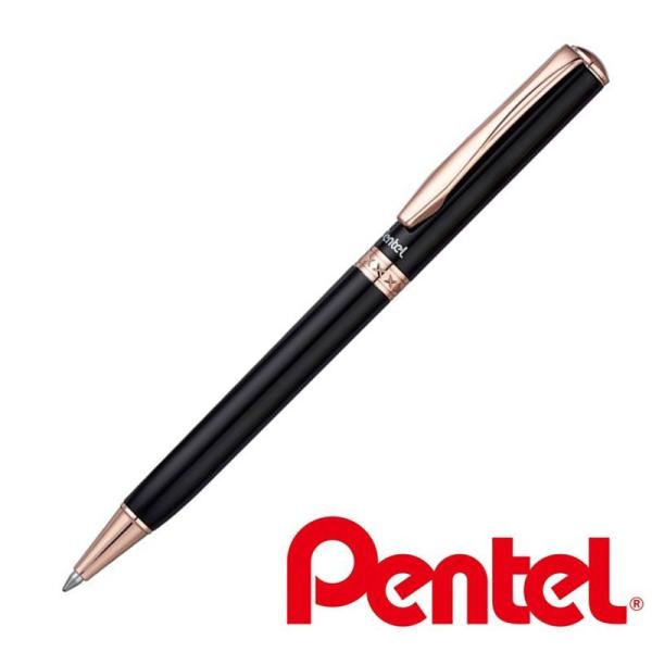 ぺんてる Refillable Ball Point Pen ブラック軸（ピンクゴールド） ボールペ...