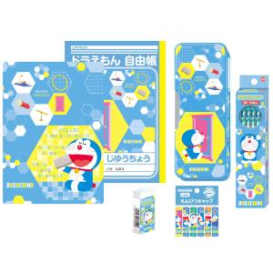 色鉛筆も名入れOK】ドラえもん[Doraemon]鉛筆2B＋色鉛筆12色7点文具