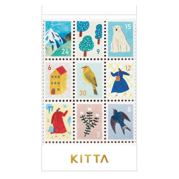キングジム KITTA SPECIAL マスキングシール コレクション 切手風 デコレーション ラッ...