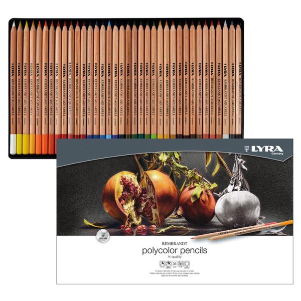 LYRA レンブラント・ポリカラー メタルボックス 36色セット 色鉛筆 油性 プロ仕様 画材 名入...