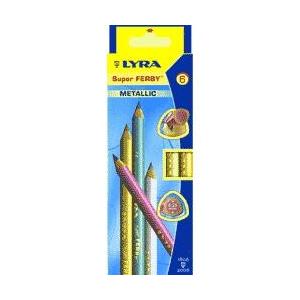 LYRA（リラ） スーパーファルビー メタリックカラー 色鉛筆 6色 三角軸