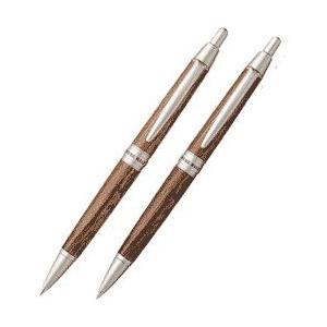 ピュアモルト 三菱鉛筆 ボールペン・シャープペン 2本セット 樽材 名