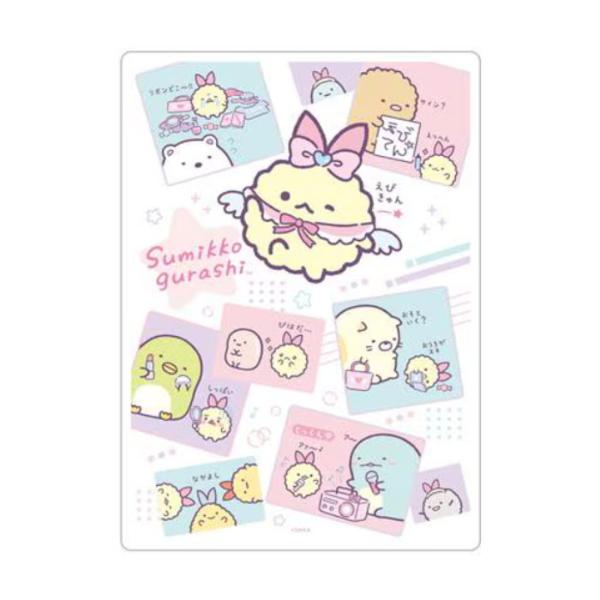 サンエックス すみっコぐらし 天使なえびてんアイドル クリア下敷き B柄 キラキラホログラム 雑貨 ...