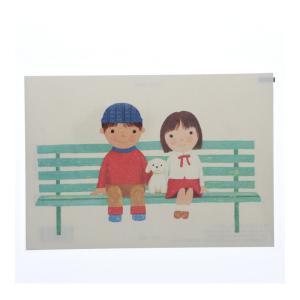 ユージン ポストカード 山田和明 ゆきふるひにぼくはなかよし オシャレ プレゼント メッセージカード