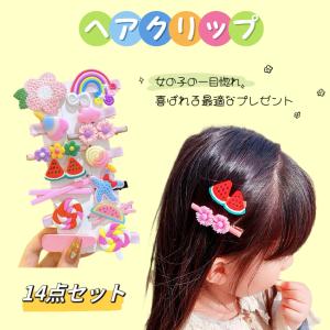 アニマル柄ヘアクリップとヘアピンセット 14点セット】ヘアピンセット ヘアピン留め ヘアクリップ こども 子供