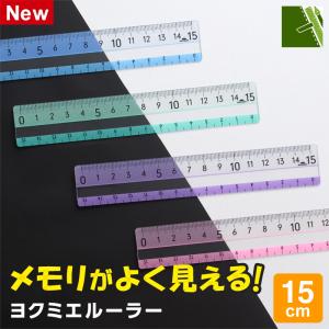 爆買Point+5% 直定規 ヨクミエルーラー（15cm）メモリがよく見える 特殊印刷 4色 安全 シンプル お洒落 小学生 中学生 高校生（メール便発送）｜文具スタイル Yahoo!店