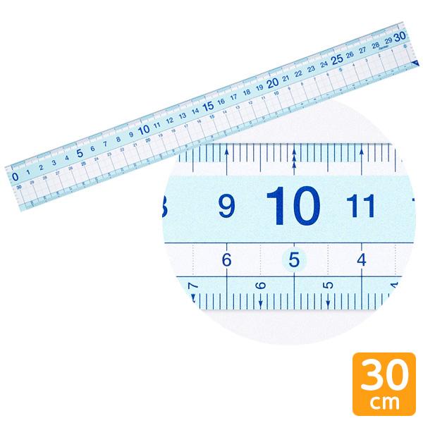 本日Point+5%  先生おすすめ直定規（30cm）はし０メモリ＆はし空きメモリ ぴたっと止まるす...