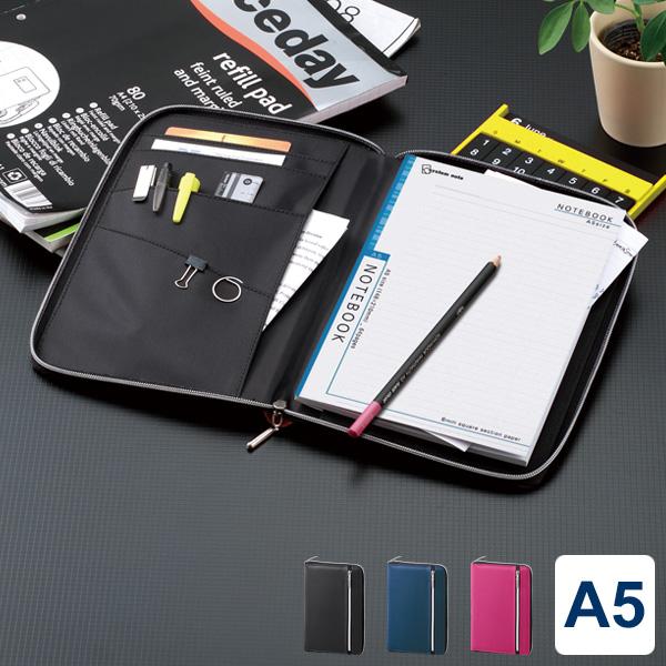 本日Point+5%  マルチカバーノート ダブルファスナー A5サイズ 3色 （クリスマスプレゼン...