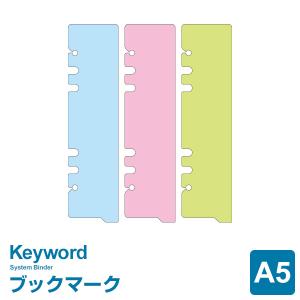 システム手帳リフィル A5 キーワード カラーブックマーク（3枚入）（メール便発送）｜bungu-style