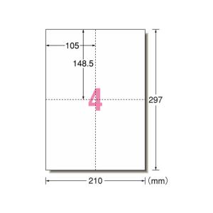 エーワン/A4判 4面ポストカード 10シート/51141｜bungubin