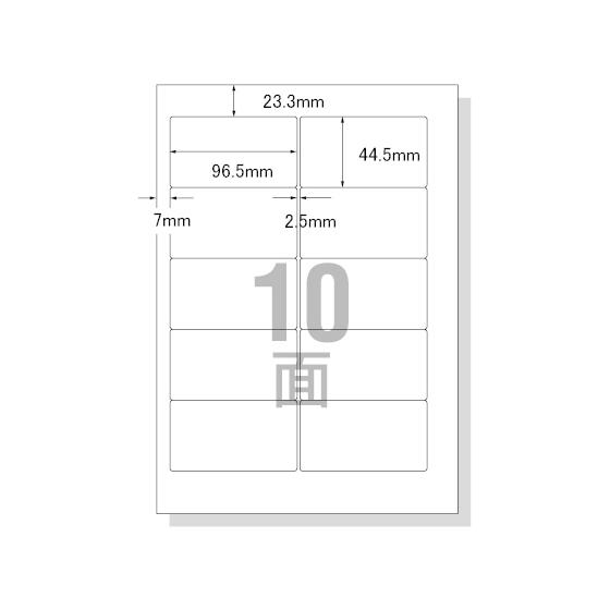 エーワン PC&amp;ワープロラベルRupoタイプ A4 10面 100枚 28174